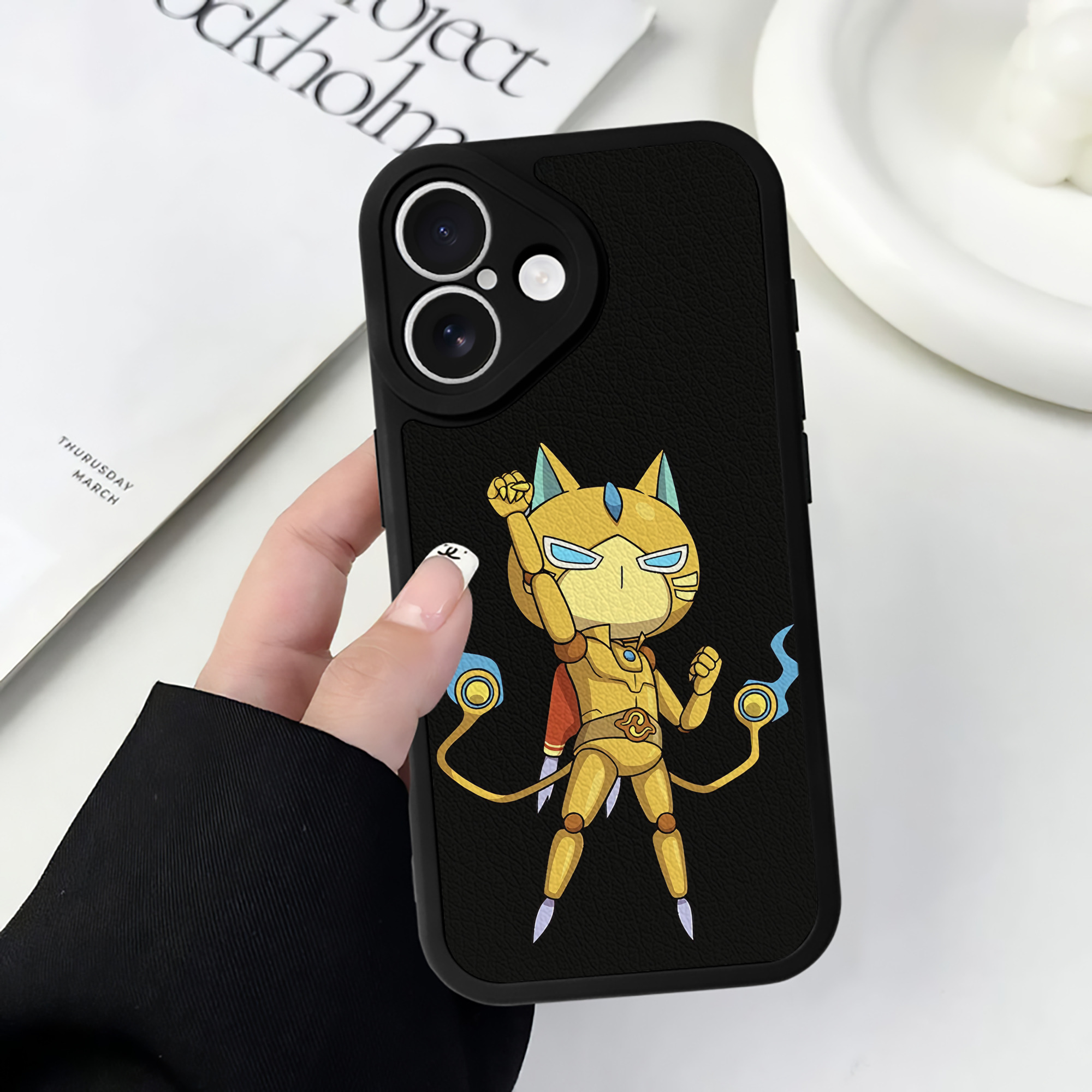 （画像用） 妖怪ウォッチ Yo-kai Watch 【iPhone 16シリーズ対応】シリコンスマホケース（レザー調） 材質：シリコン